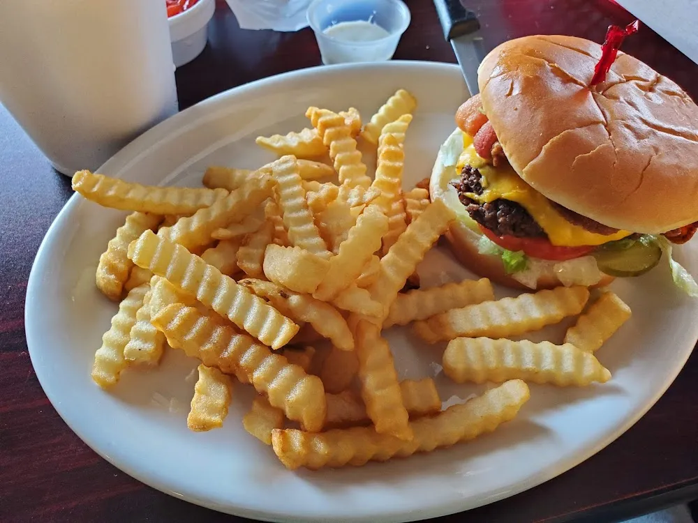 Bacon Cheeseburger and Fries