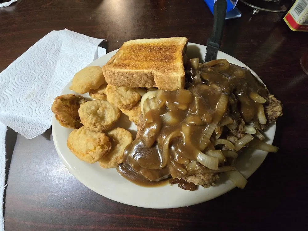 Country Fried Steak and Fried Squash