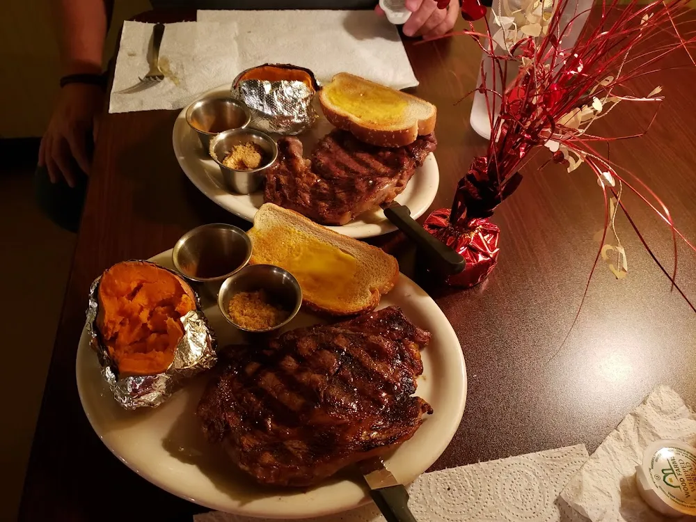 Valentines Ribeye Steak & Baked Sweet Potato Bread Dessert & Drink Special
